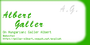 albert galler business card